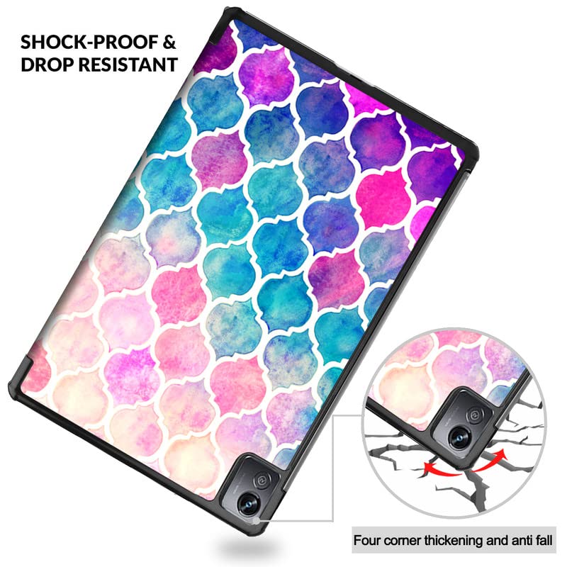 (OPEN BOX)Robustrion Trifold Flip Stand Case Cover for Realme Pad X 11 inch Tablet Cover - Black