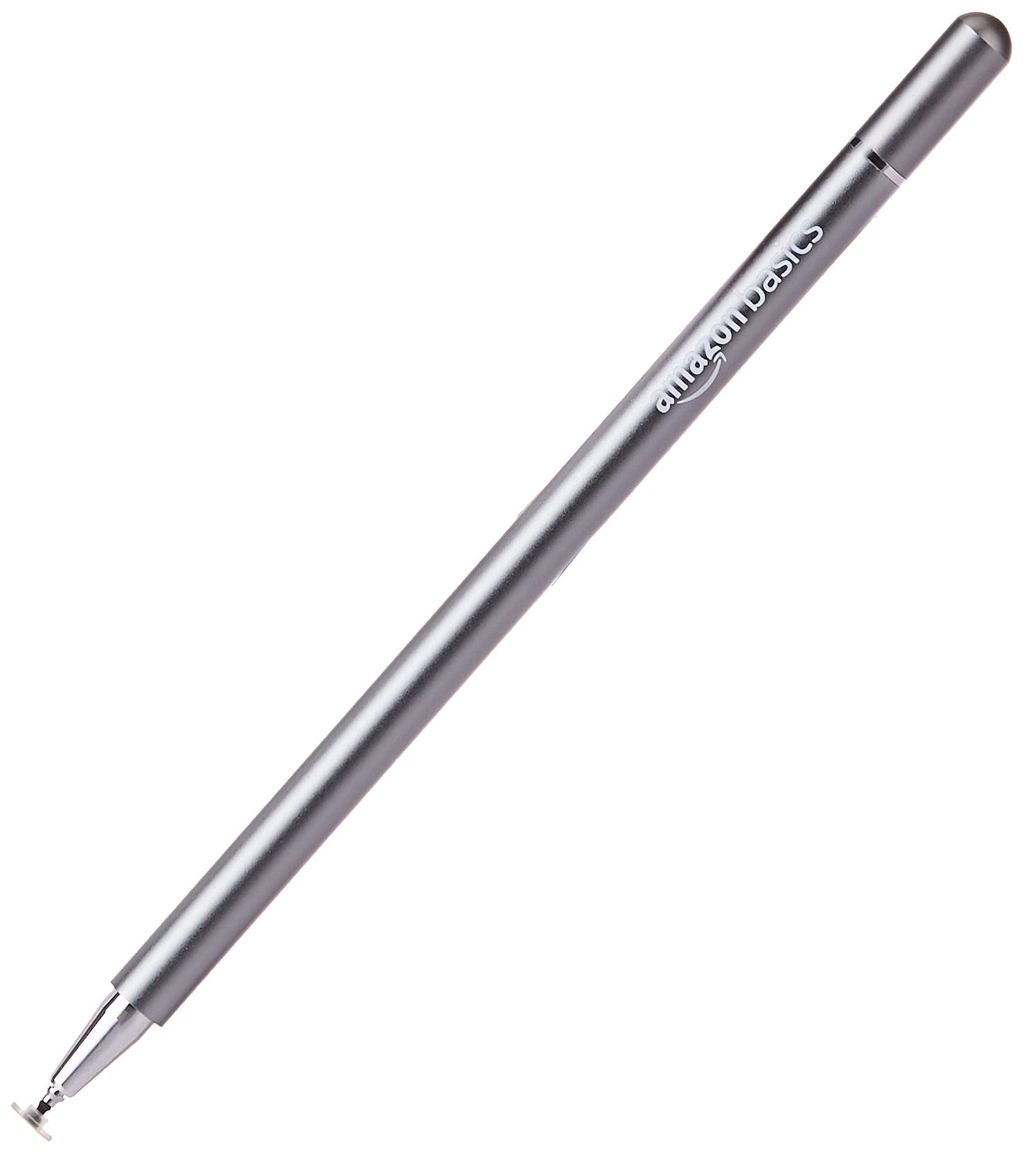(Open Box) Amazon Basics Capacitive Stylus Pen for iOS&Android Touchscreen Devices,Fine Point Disc Tip,Lightweight Metal Body with Magnetic Cover,(Grey) Tablet