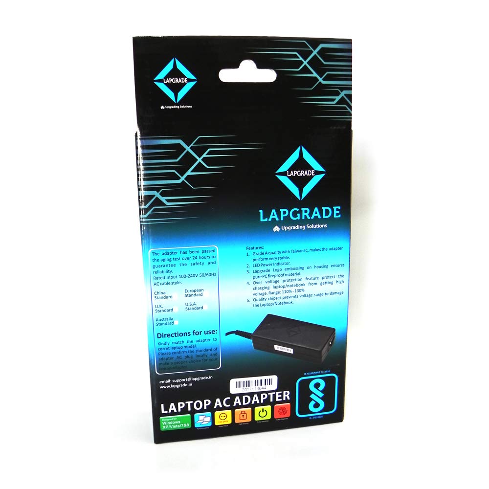 (Open Box)LAPGRADE 19.5V 3.9A Adapter Charger for Sony Vaio VGN-BZ, VGN-C, VGN-CR, VGN-CW, VGN-CS Series Laptops & Notebooks (Without Power Cable)