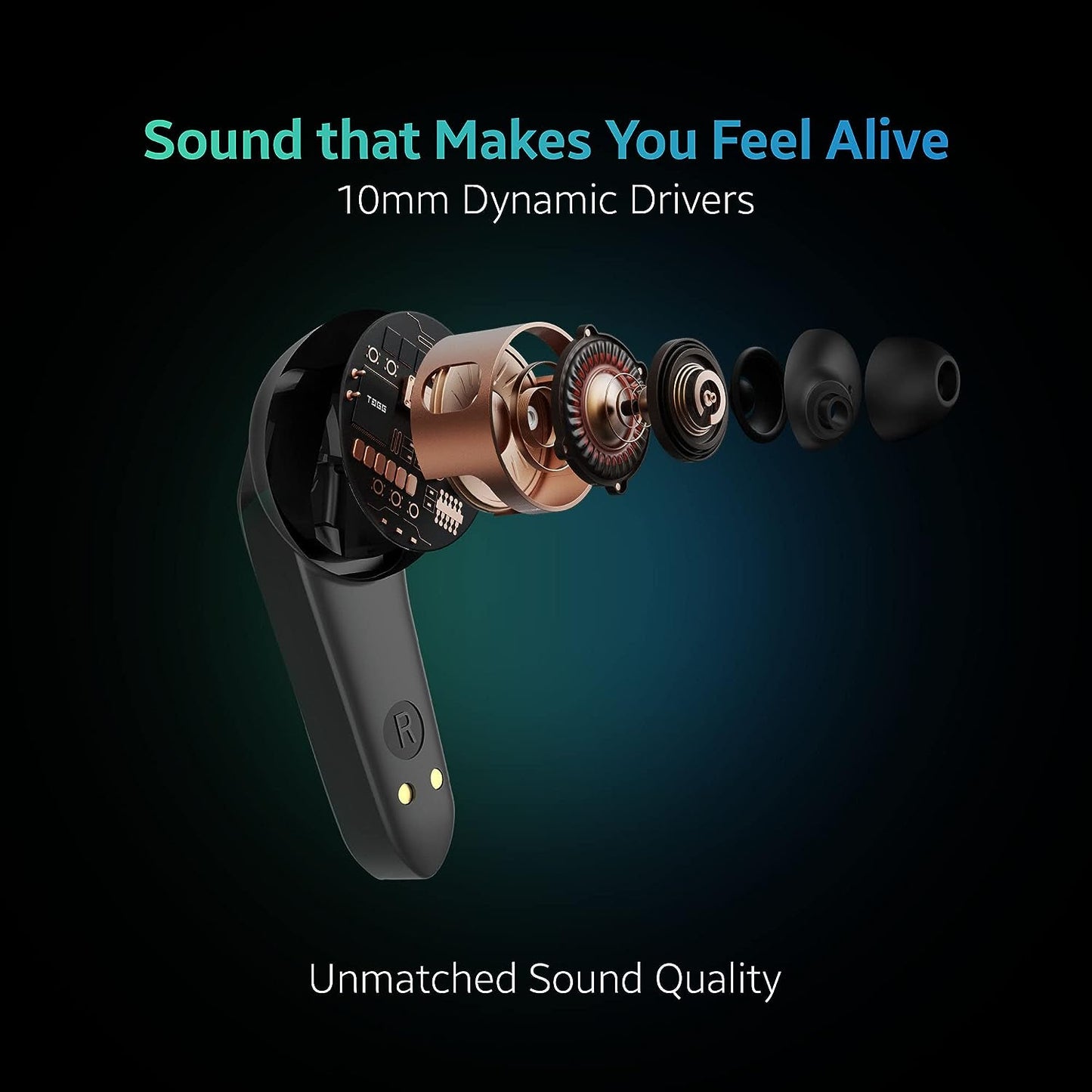 (Without Box) TAGG Rogue 100Gt Bluetooth Truly Wireless Gaming in Ear Earbuds with 50Ms Low Latency for Better Gaming 20Hrs Playtime with Mic with Enc for Best Calling Made for Comfort Gaming