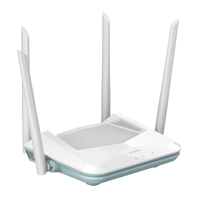 (Open Box) D-Link R15 AX1500 Eagle PRO 1500Mbps Dual Band AI Powered Wi-Fi 6 Router Fast & Reliable 2.4 GHz up to 300 Mbps & 5 GHz up to 1201 Mbps | High-Gain Antennas