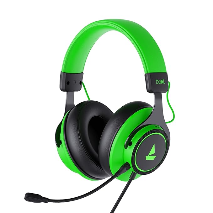 (Open Box) boAt Immortal IM1000D Dual Channel Gaming Wired Over Ear Headphones with mic
