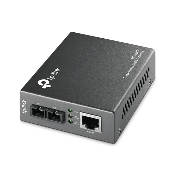(Open Box) TP-Link MC110CS Single-Mode Media Converter (Black)