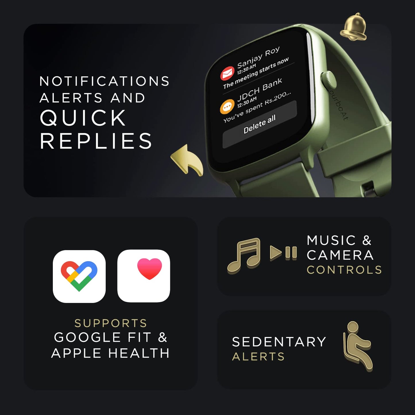 (Open Box) boAt Wave Style Call Smart Watch with Advanced BT Calling Chip,DIY Watch Face Studio, Coins, 1.69" HD Display, Health Ecosystem, Live Cricket Scores, Quick Replies, HR & SpO2