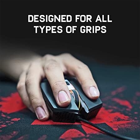 (Open Box) Redgear A-10 Wired Gaming Mouse with RGB LED, Lightweight and Durable Design, DPI Upto 2400, Compatible with Windows