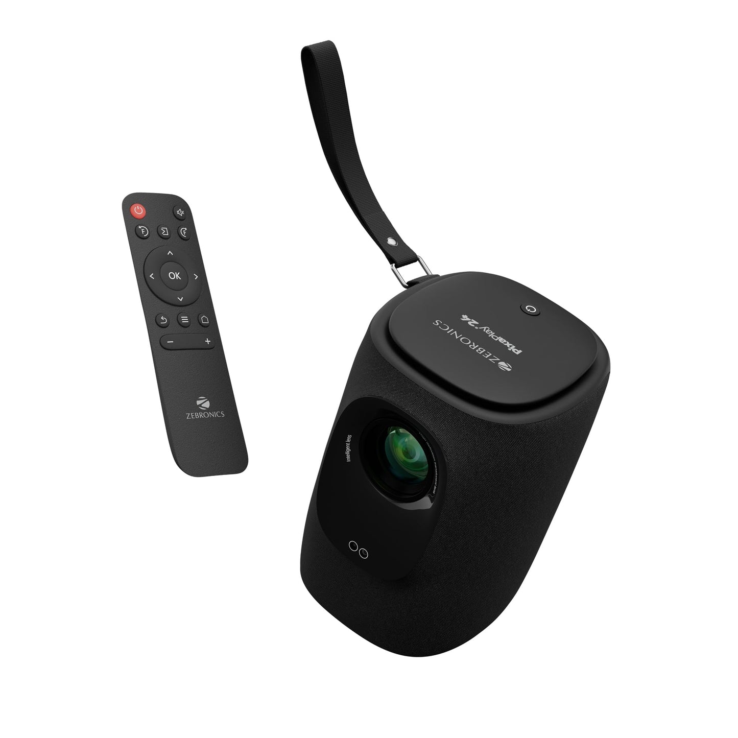 (Open Box) ZEBRONICS PIXAPLAY 22, Smart Projector, 3400 Lumens, 4K Support,160 Inch Screen Size, Supports Bluetooth, HDMI, USB, WiFi, 720p Native, Powerful Speaker, Electronic Focus, APP Support, Miracast