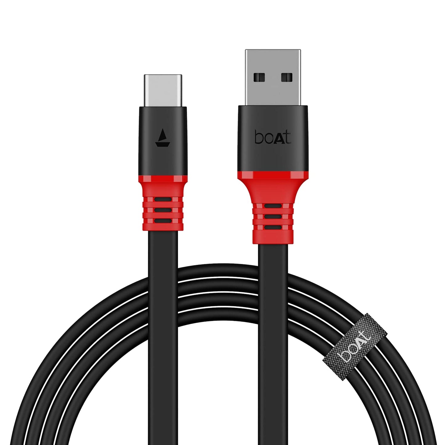 (Open Box) boAt Type C A325/A320 Tangle-free, Sturdy Type C Cable with 3A Rapid Charging & 480 Mbps Data Transmission Speed, Compatible with Smartphones & Tablets(Black)