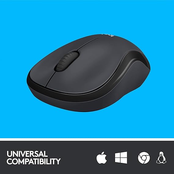 (Open Box) Logitech M221 Wireless Mouse, Silent Buttons, 2.4 GHz with USB Mini Receiver, 1000 DPI Optical Tracking, 18-Month Battery Life, Ambidextrous PC/Mac/Laptop