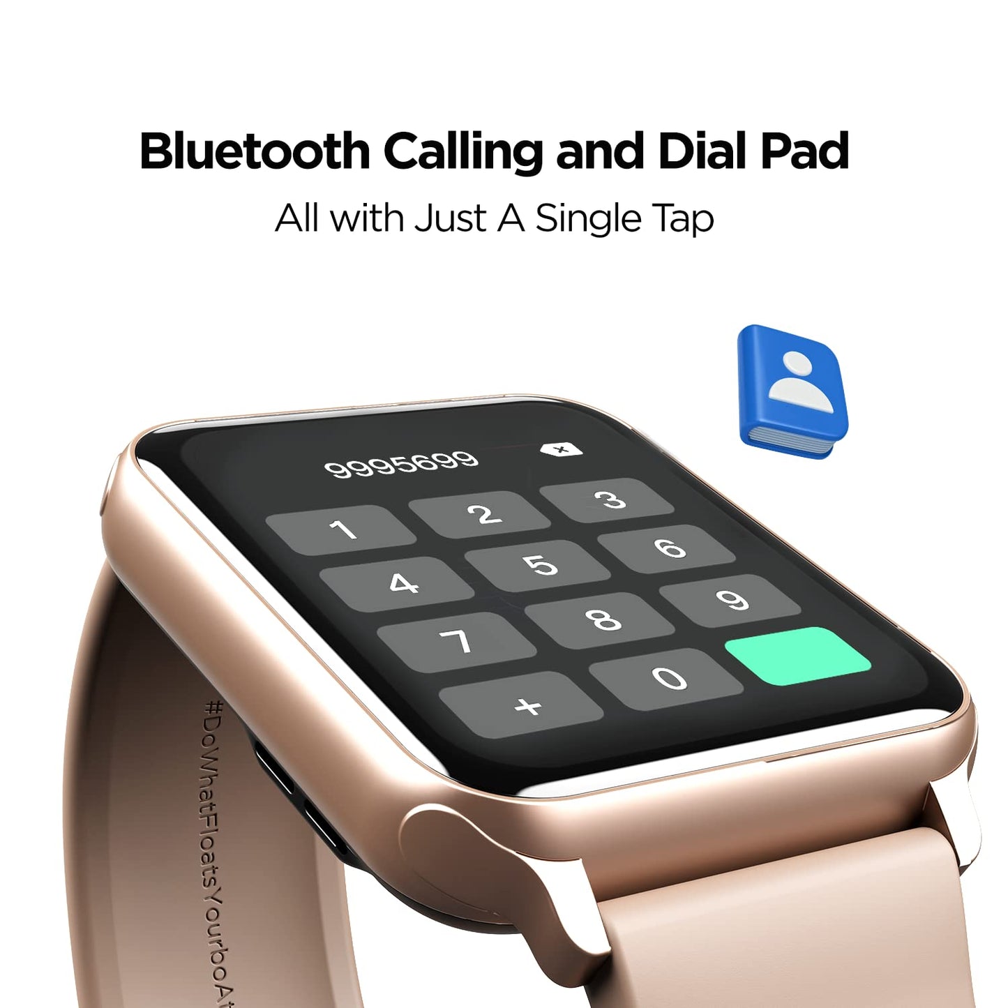 (Without Box)boAt Wave Call Smart Watch, Smart Talk w/Advanced Dedicated Bluetooth Calling Chip, 1.69 HD Display w/ 550 NITS & 70% Color Gamut, 150+ Watch Faces, Multi-Sport Modes,HR,SpO2(Caribbean Green)