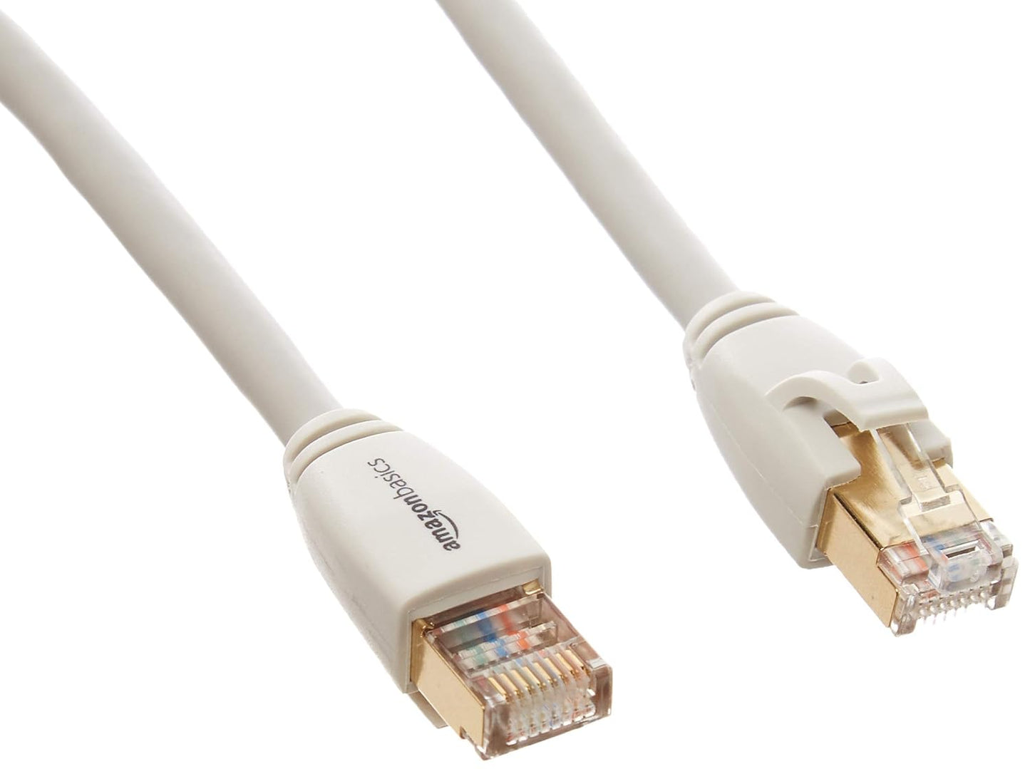 (Open Box) Amazon Basics RJ45 Cat7 Network Ethernet Patch/LAN Cable for Security Camera - 25 Feet, White