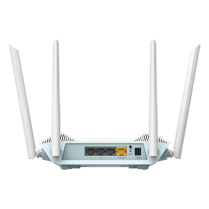 (Open Box) D-Link R15 AX1500 Eagle PRO 1500Mbps Dual Band AI Powered Wi-Fi 6 Router Fast & Reliable 2.4 GHz up to 300 Mbps & 5 GHz up to 1201 Mbps | High-Gain Antennas