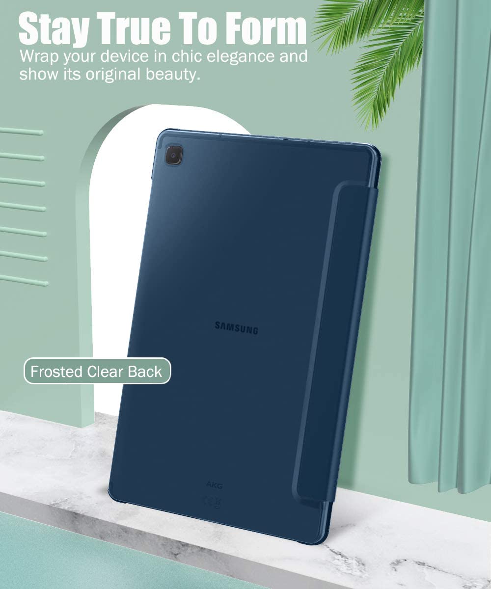(Open Box)SwooK Case Compatible with Galaxy Tab S6 Lite 10.4 2020, Stand Cover with Translucent Frosted PC Back Shell Fit Samsung Galaxy Tab S6 Lite 10.4 2020 SM-P610/P615 (S6 lite 10.4 Inch, Aqua)