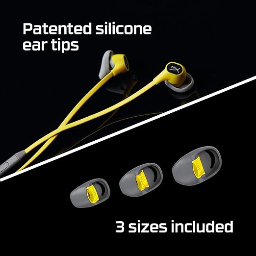 (Open Box) Hyperx Cloud Wired in Ear Earphones with Mic Gaming for Nintendo Switch and Mobile Gaming - Yellow (Hepe1-Ma-Yl/G)