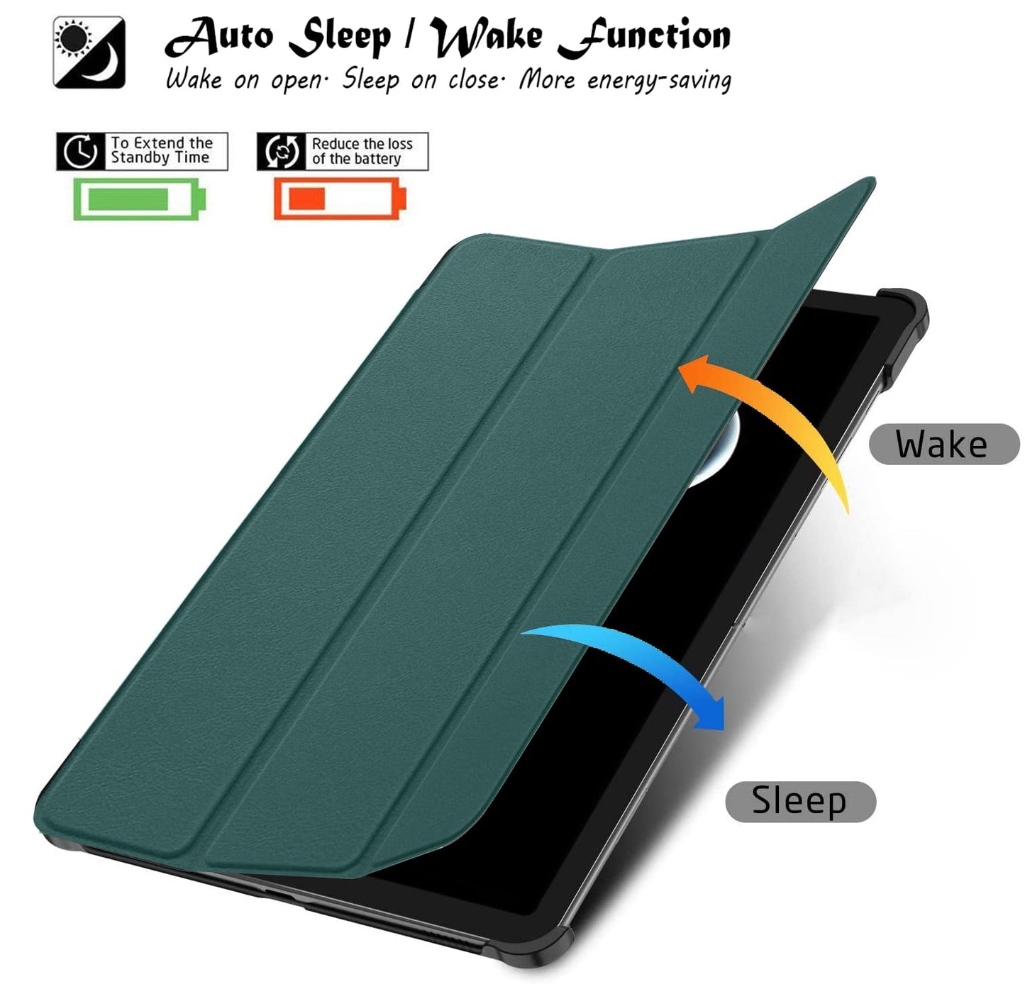 (OPEN BOX)Robustrion Trifold Flip Stand Case Cover for Realme Pad X 11 inch Tablet Cover - Black