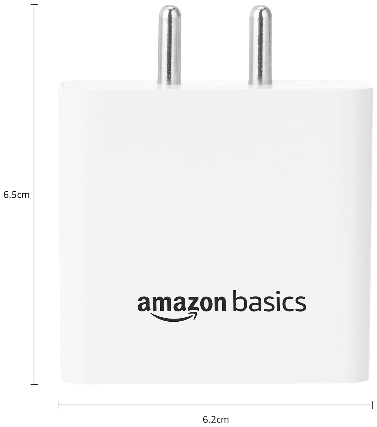 (Open Box) Amazon Basics High Power 65W Mobile/Laptop Charger Dual Port Output with Type-C Charging Cable (White)