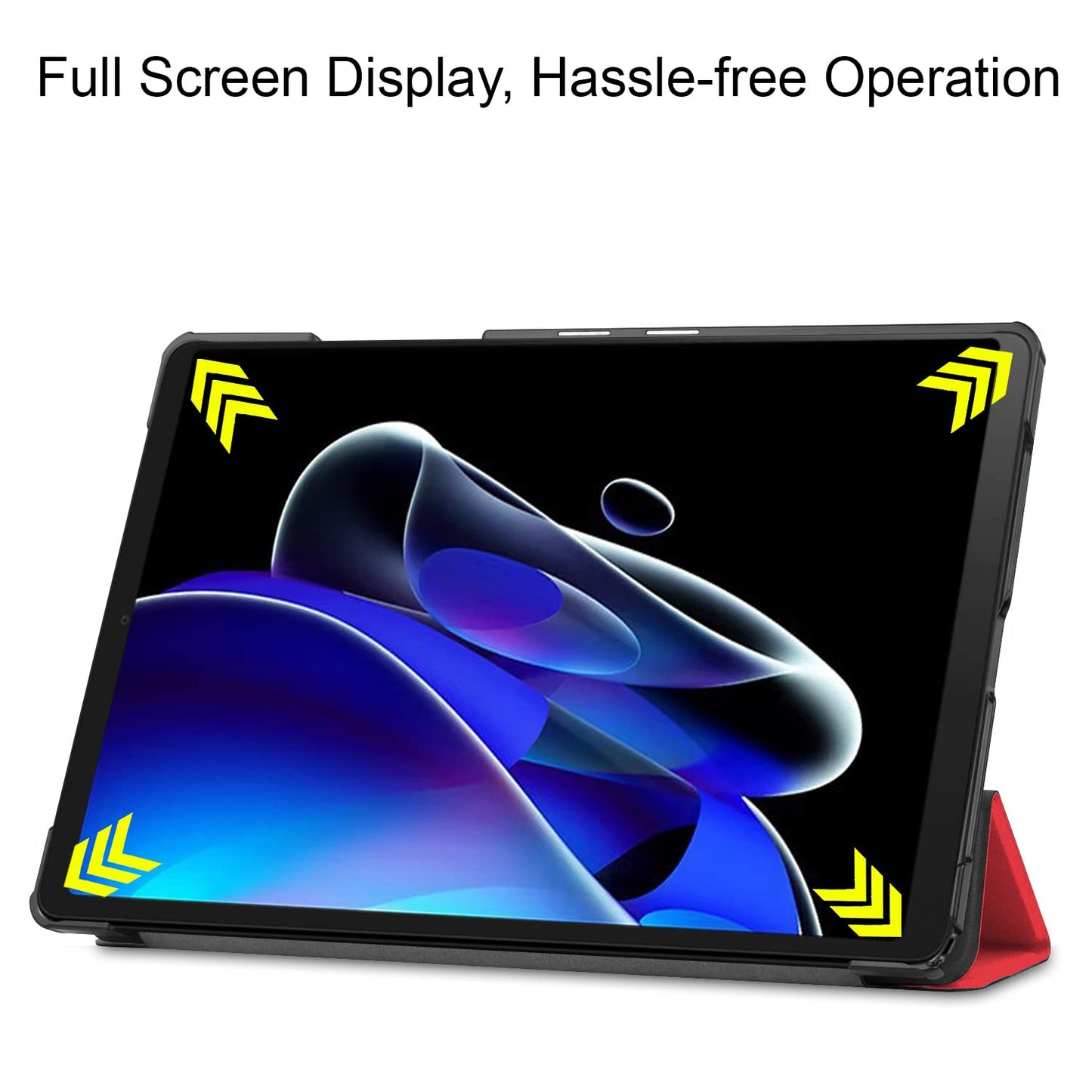 (OPEN BOX)Robustrion Trifold Flip Stand Case Cover for Realme Pad X 11 inch Tablet Cover - Black
