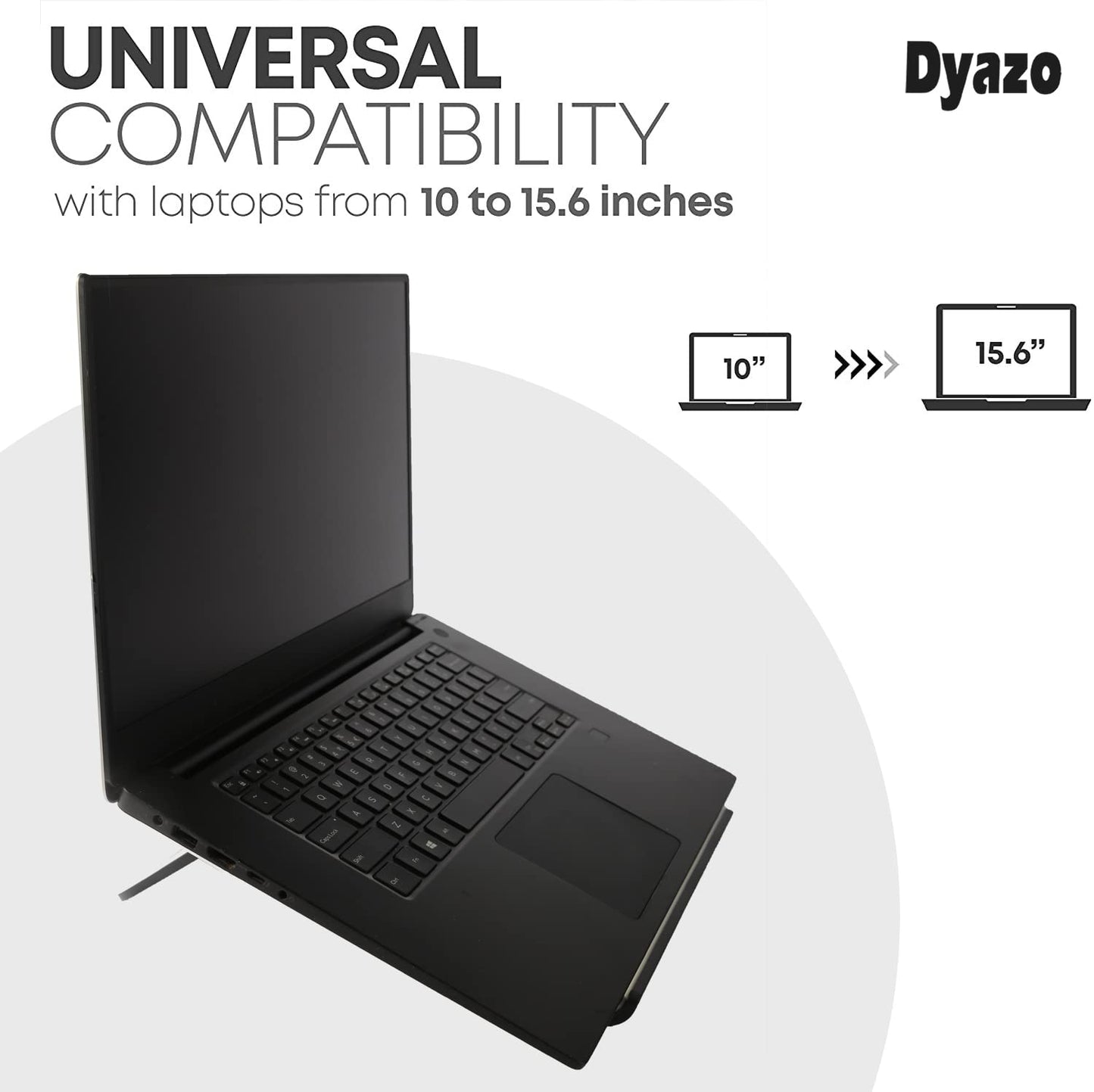 (Open Box) Dyazo Laptop Stand Riser | Ventilated | Portable | Foldable Compatible for MacBook Notebook 12 inches/30cm /13 inches /33cm/14.1 inches/35cm/15.6 inches/39.6cm Laptops