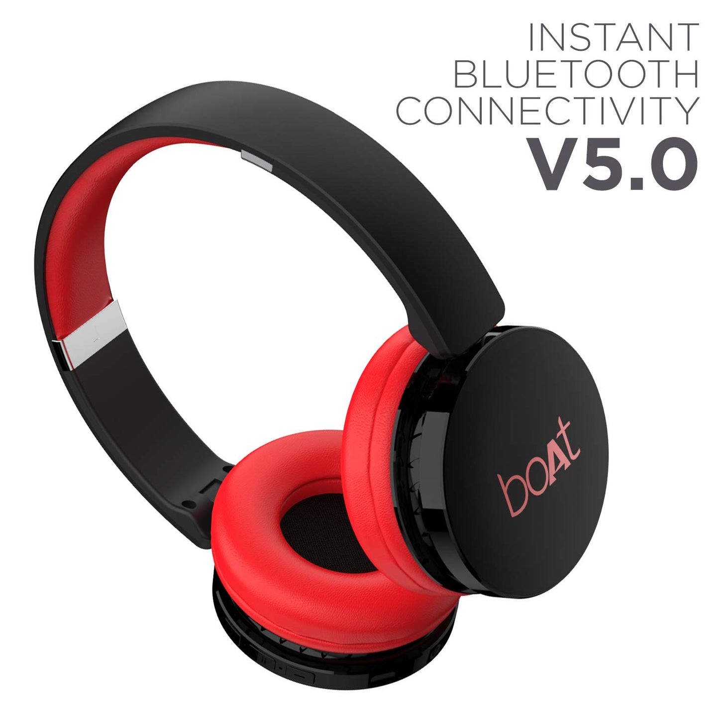 (WITHOUT BOX)boAt Rockerz 370 On Ear Bluetooth Headphones with Upto 12 Hours Playtime, Cozy Padded Earcups and Bluetooth v5.0, with Mic (Buoyant Black)