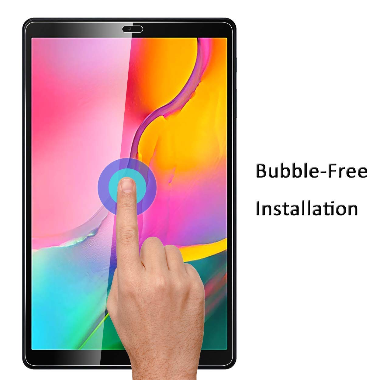 (Open Box) M.G.R.J® Tempered Glass Screen Protector Compatible for Samsung Galaxy Tab A 10.1 (2019) (SM-T510 / SM-T515) (Transparent)