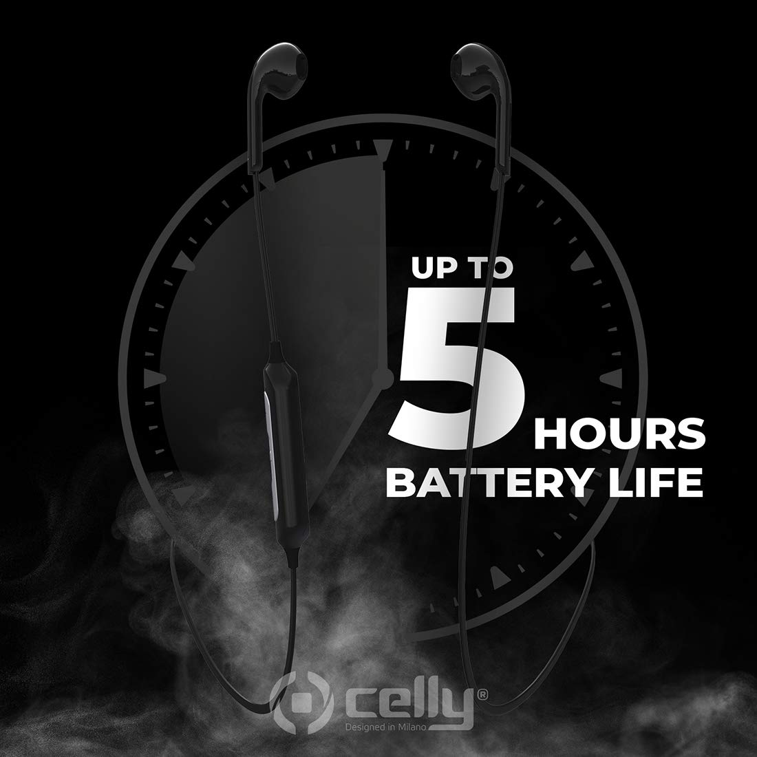 (Open Box)Celly INDBHDROPBK Bluetooth Wireless in Ear Earphones with Mic (Black)