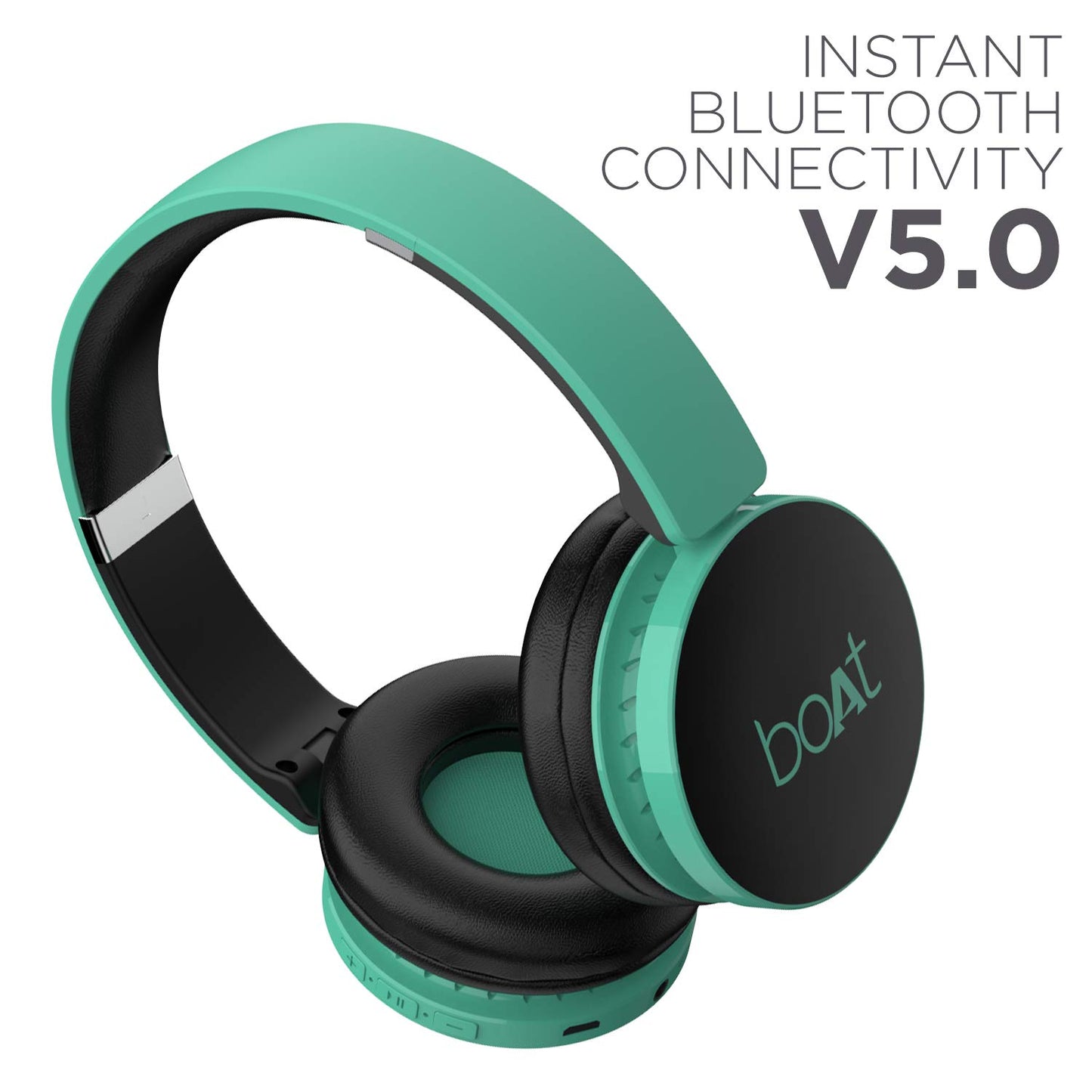 (WITHOUT BOX)boAt Rockerz 370 On Ear Bluetooth Headphones with Upto 12 Hours Playtime, Cozy Padded Earcups and Bluetooth v5.0, with Mic (Buoyant Black)