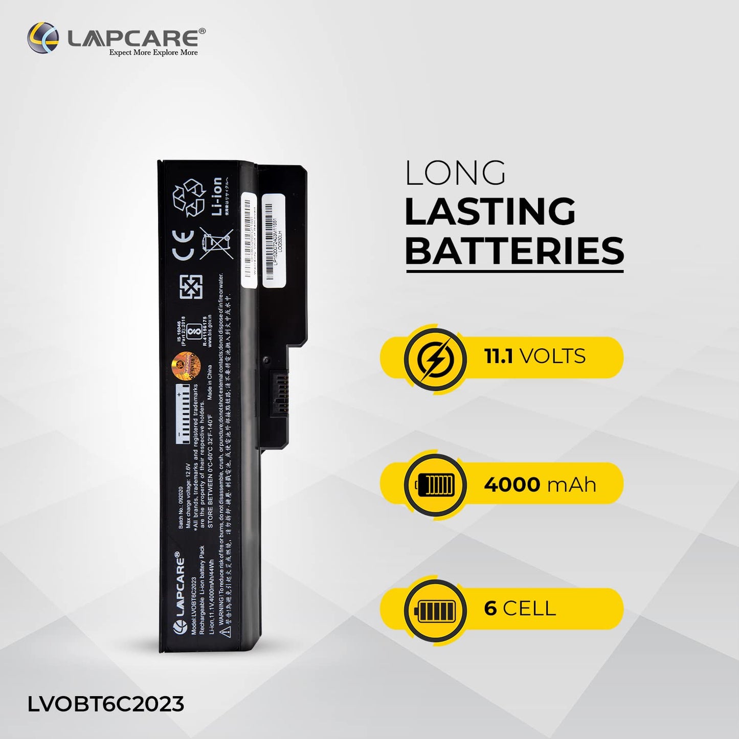 (Open Box) Lapcare Laptop Battery for Lenovo 3000 G430 G450 G530 Series