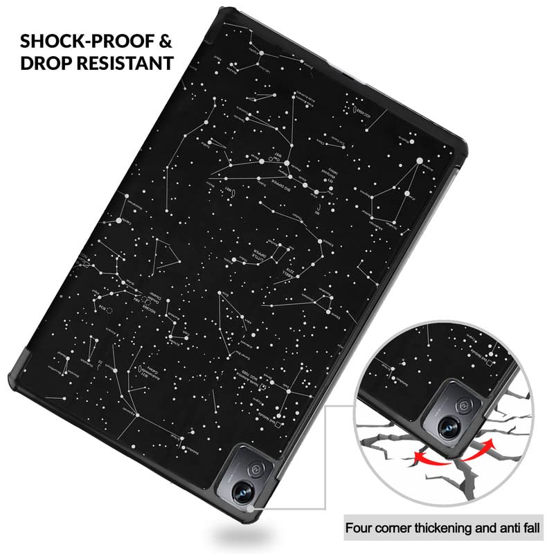(OPEN BOX)Robustrion Trifold Flip Stand Case Cover for Realme Pad X 11 inch Tablet Cover - Black