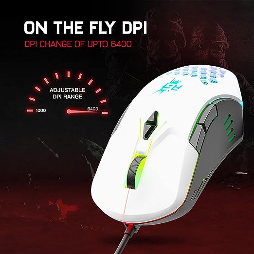 (Open Box) Redgear A-15 Wired Gaming Mouse with Upto 6400 DPI, RGB & Driver Customization for PC