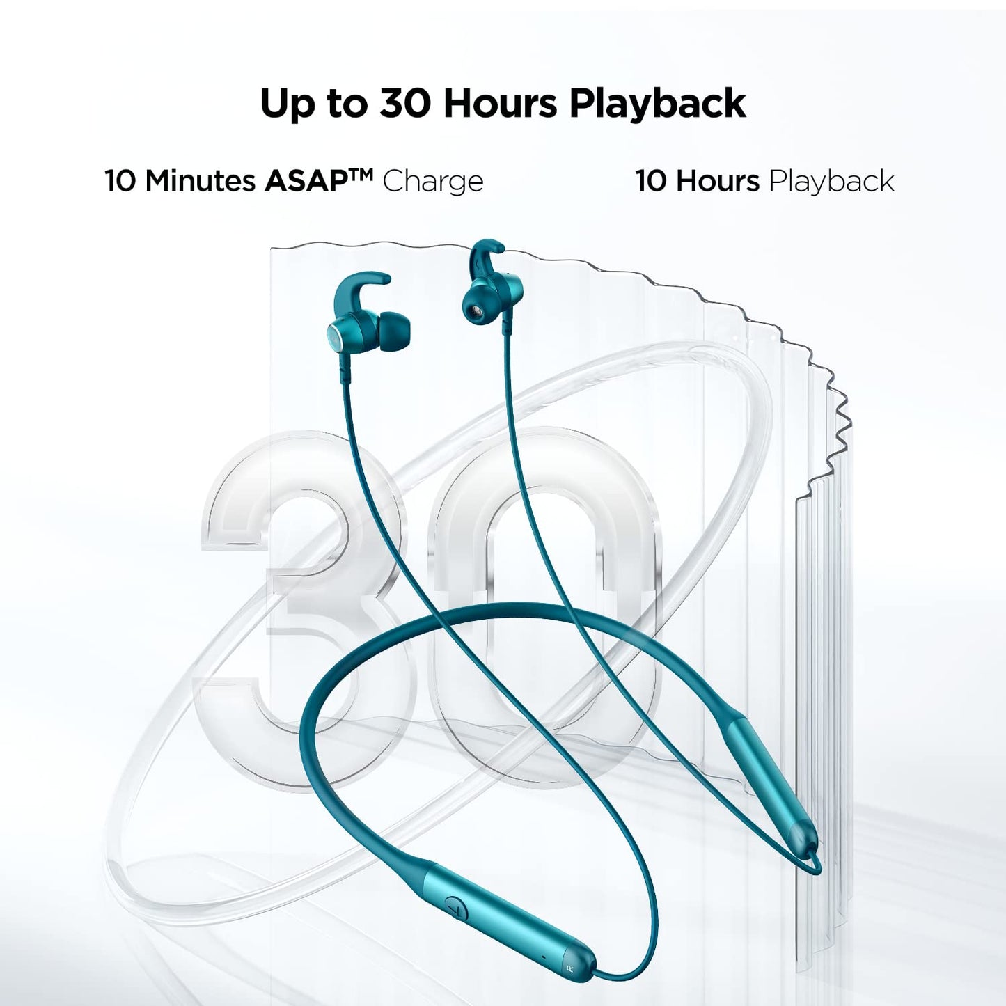 (Without Box)boAt Rockerz 330 in-Ear Bluetooth Neckband with Upto 30 Hours Playtime, ASAP Charge, Signature Sound, Dual Pairing & IPX5 with Mic (Active Black)