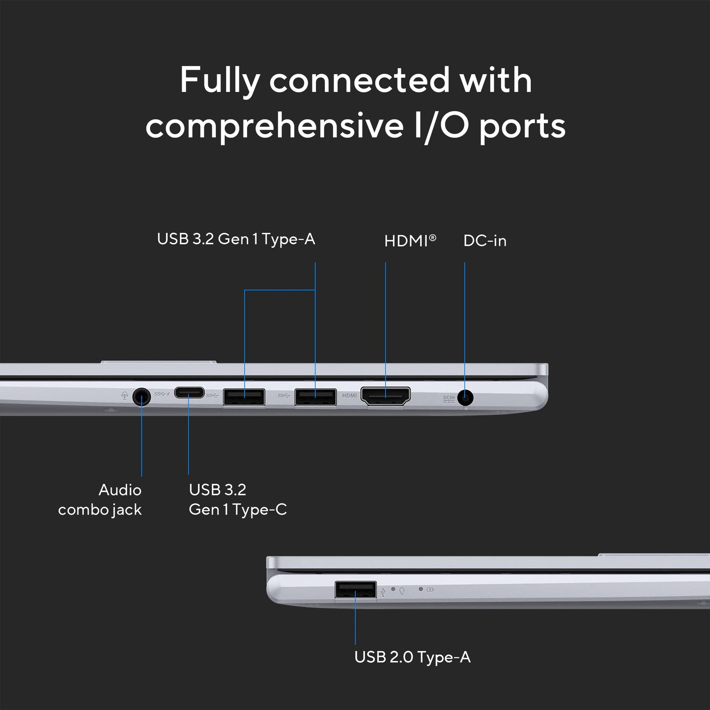 (Brand Refurbished)ASUS Vivobook 15X (2023), Intel Core i3-1315U 13th Gen, 15.6" (39.62 cms) FHD, Thin and Light Laptop (8GB/512GB SSD/Windows 11/Office 2021/Backlit KB/Silver/1.6 kg), K3504VAB-NJ322WS