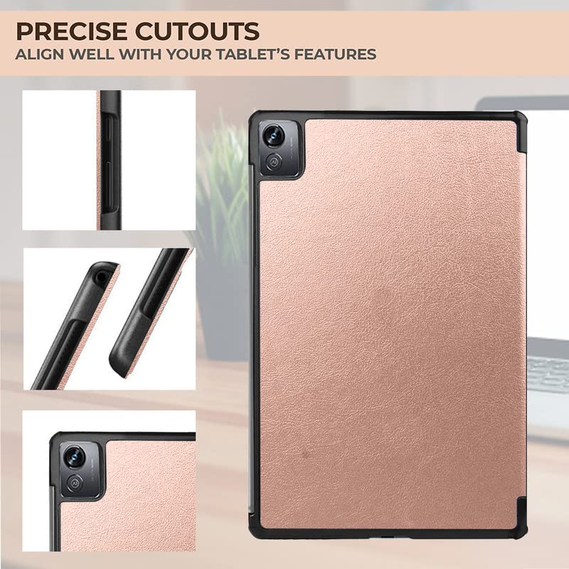(OPEN BOX)Robustrion Trifold Flip Stand Case Cover for Realme Pad X 11 inch Tablet Cover - Black