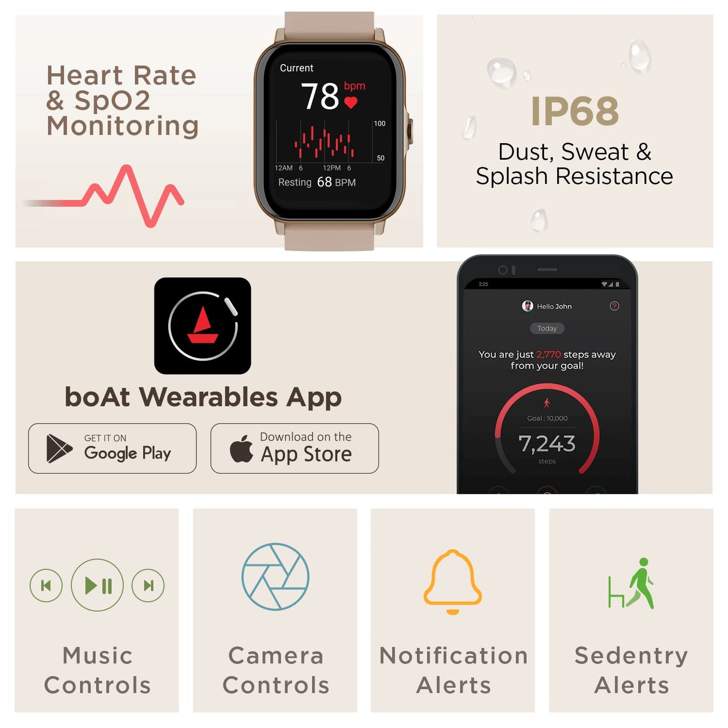 (Open box)boAt Wave Ultima Max Smart Watch w/ 1.9" & 2.5D Curved Display, Wireless Charging w/Upto 10 Days Battery Life, Multiple Watch Faces, HR & SpO2 Monitoring, 25 Sports Modes, IP68(Olive Green)