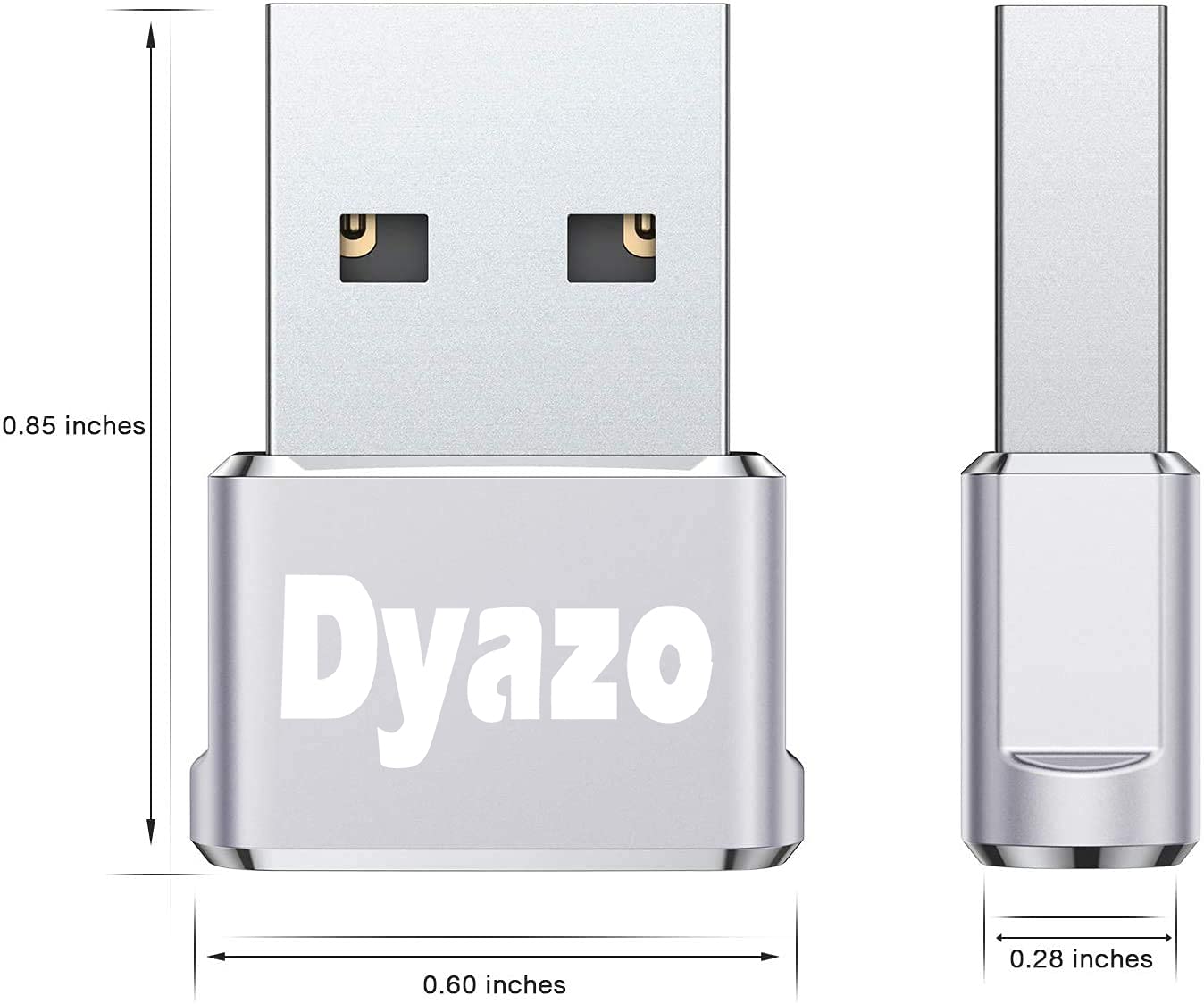 (Open Box) Dyazo Aluminium Portable High Speed Micro USB to USB A Female OTG Adapter/Converter Compatible with Samsung S6 Edje S7 Edge S4 LG G4, Mouse, Keyboard, Flash Drive All Micro O.T.G Enable Devices