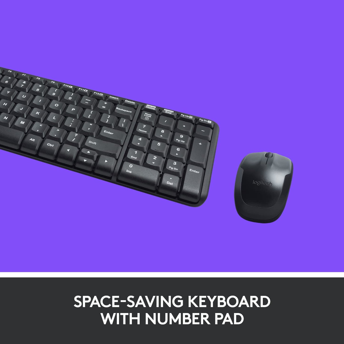 (Open Box) Logitech MK215 Wireless Keyboard and Mouse Combo, 2.4 GHz Wireless, 3 Years Warranty, Compact Design, 2-Year Battery Life(Keyboard),5 Month Battery Life(Mouse) PC/Laptop- Black