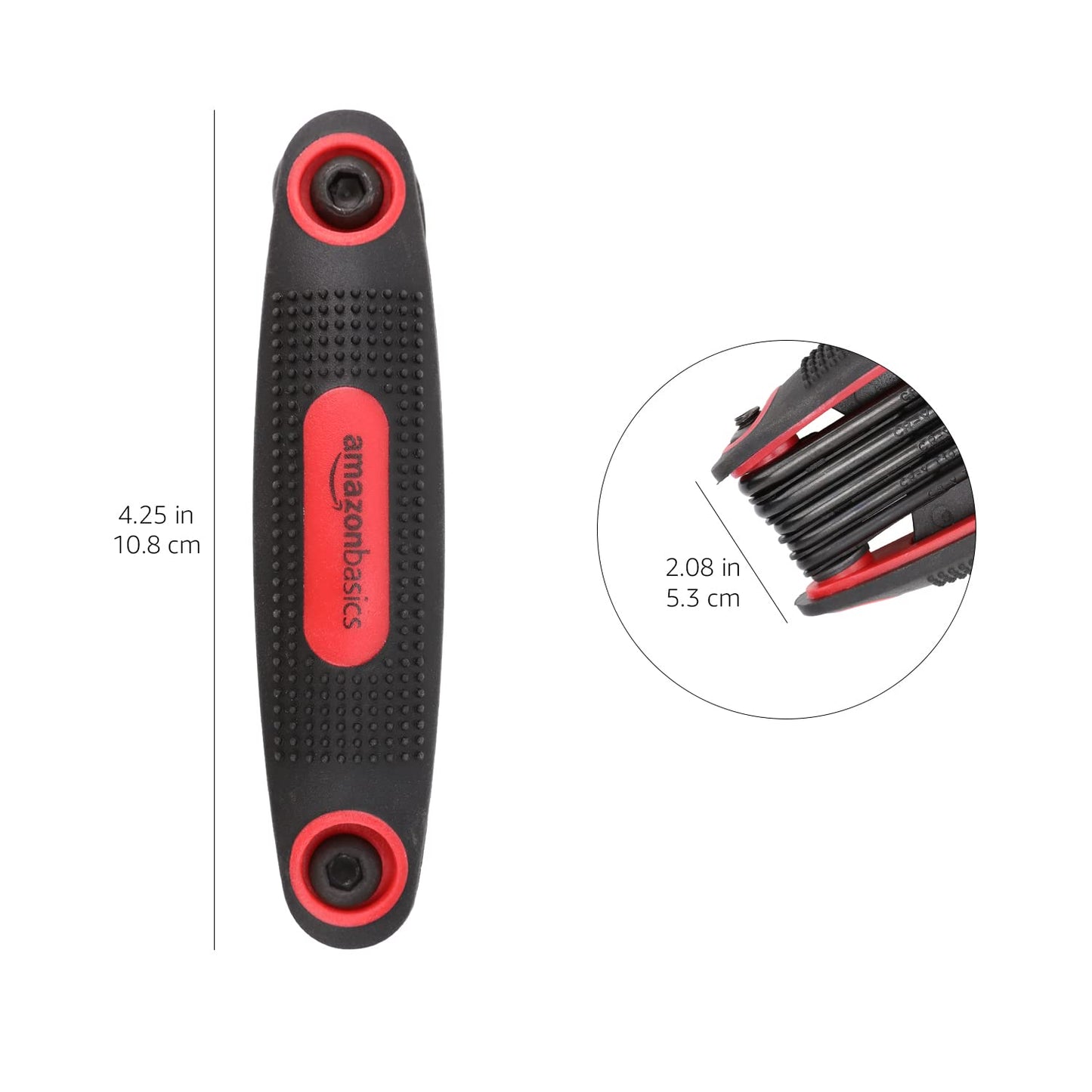 (Open Box) amazon basics Folding Hex Key Set - 3-Pack, Metric/SAE/TORX