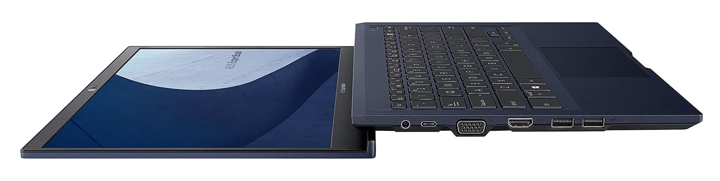 (Brand Refurbished) ASUS ExpertBook B1 Business Laptop, 14” FHD, Intel Core i5-1135G7, 512GB SSD, 8GB RAM, Military Grade Durable, AI Noise Cancelling, Webcam Privacy Shield, Win 10 Pro, Star Black, B1400CEAE-EK4627X