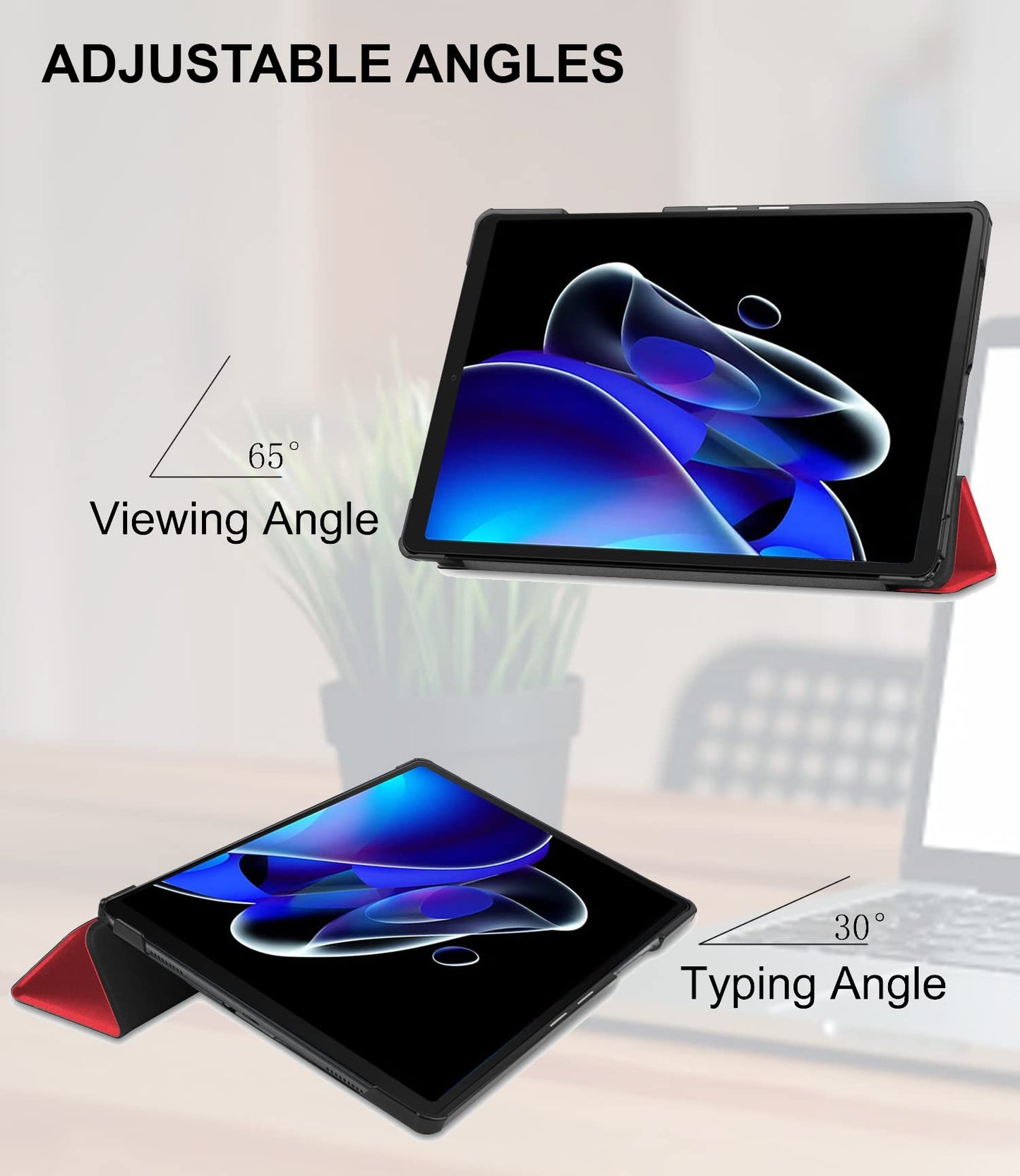 (OPEN BOX)Robustrion Trifold Flip Stand Case Cover for Realme Pad X 11 inch Tablet Cover - Black