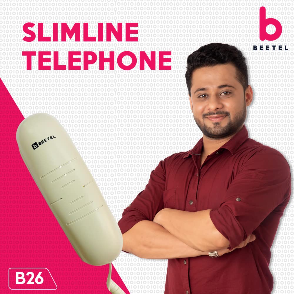 (Open Box) Beetel B11 Corded Landline Phone, Ringer Volume Control, LED for Ring Indication, Wall/Desk Mountable, Classic Design, Clear Call Quality, Mute/Pause/Flash/Redial Function (Made in India)(Black)(B11)