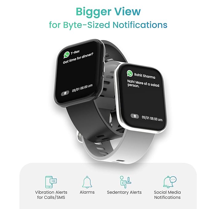 (Open Box) TAGG Verve MAX Smartwatch || 1.78'' Large Hi-Res Display || 24 Sports Modes, Waterproof || Heart-Rate, Blood Oxygen & BP Monitor || Live Watch Faces, in-App GPS, Calculator and Games