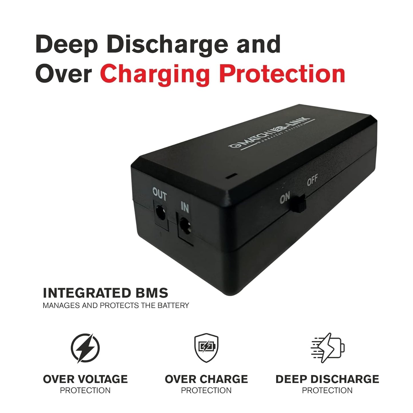 (Open Box) Match LB-LINK Mini UPS for 12V WiFi Router Broadband Modem | Backup Upto 6 Hours | 2200mAh Battery | Current Surge & Deep Discharge Protection |WiFi Router UPS Power Backup During Power Cuts