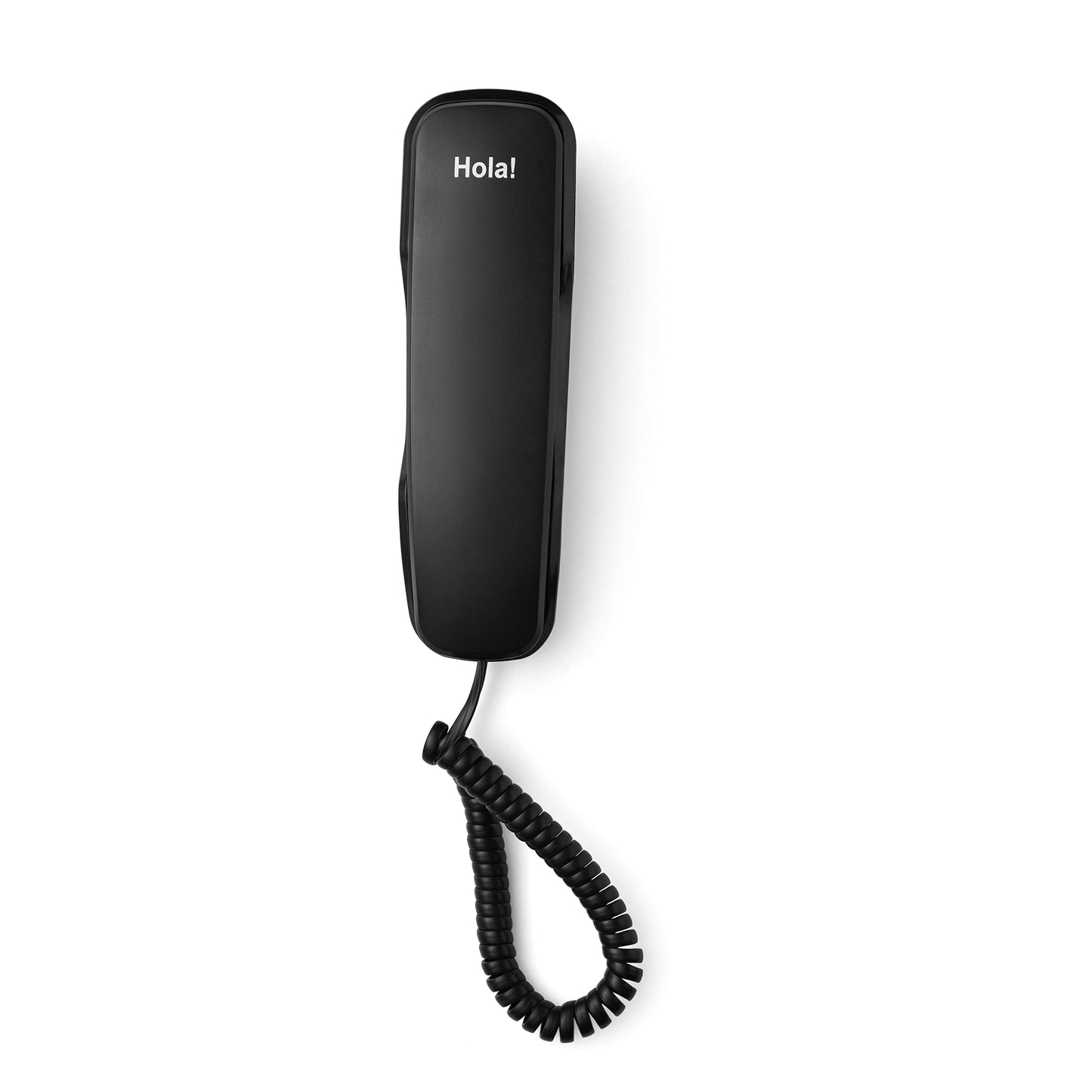 (Open Box)Hola! TF 510 Corded Landline Phone, Wall/Desk Mountable, Clear Call Quality, Compact Design, Redial/Mute/Hold Function (Made in India) (Black)