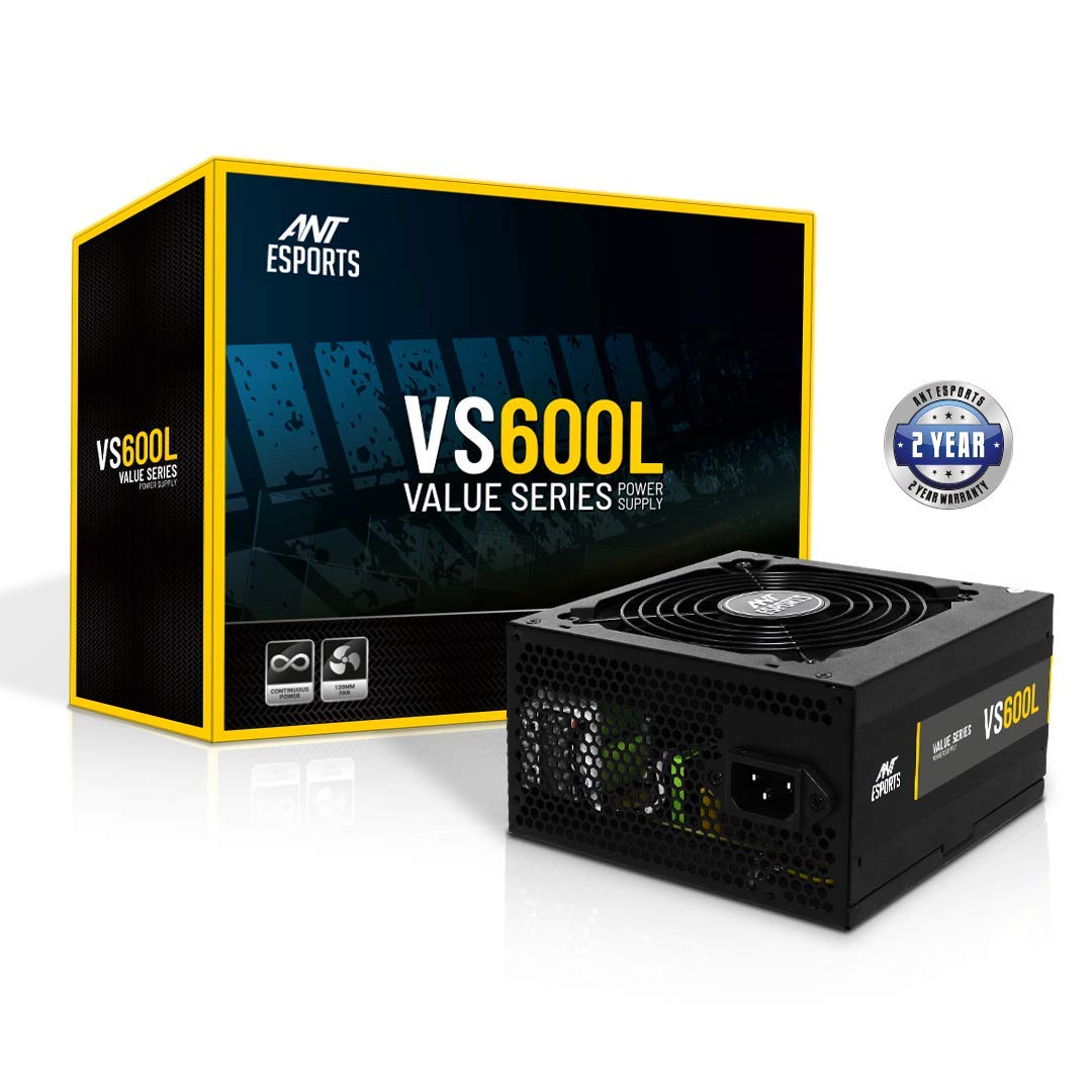 (Open Box)Ant Esports VS450L Non-Modular High Efficiency Gaming Power Supply/PSU with 1 x PCIe and 120mm Silent Fan