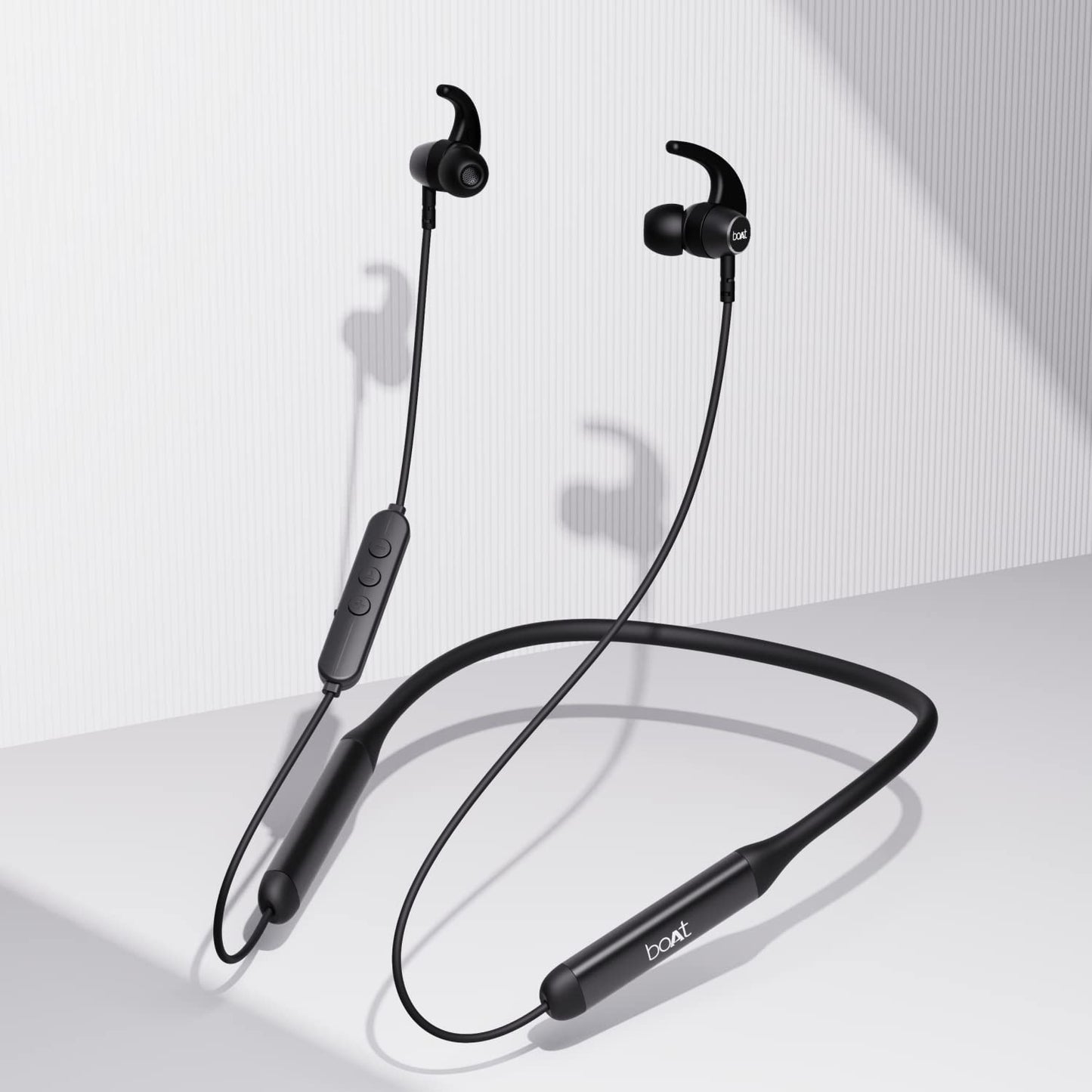(Without Box)boAt Rockerz 330 in-Ear Bluetooth Neckband with Upto 30 Hours Playtime, ASAP Charge, Signature Sound, Dual Pairing & IPX5 with Mic (Active Black)