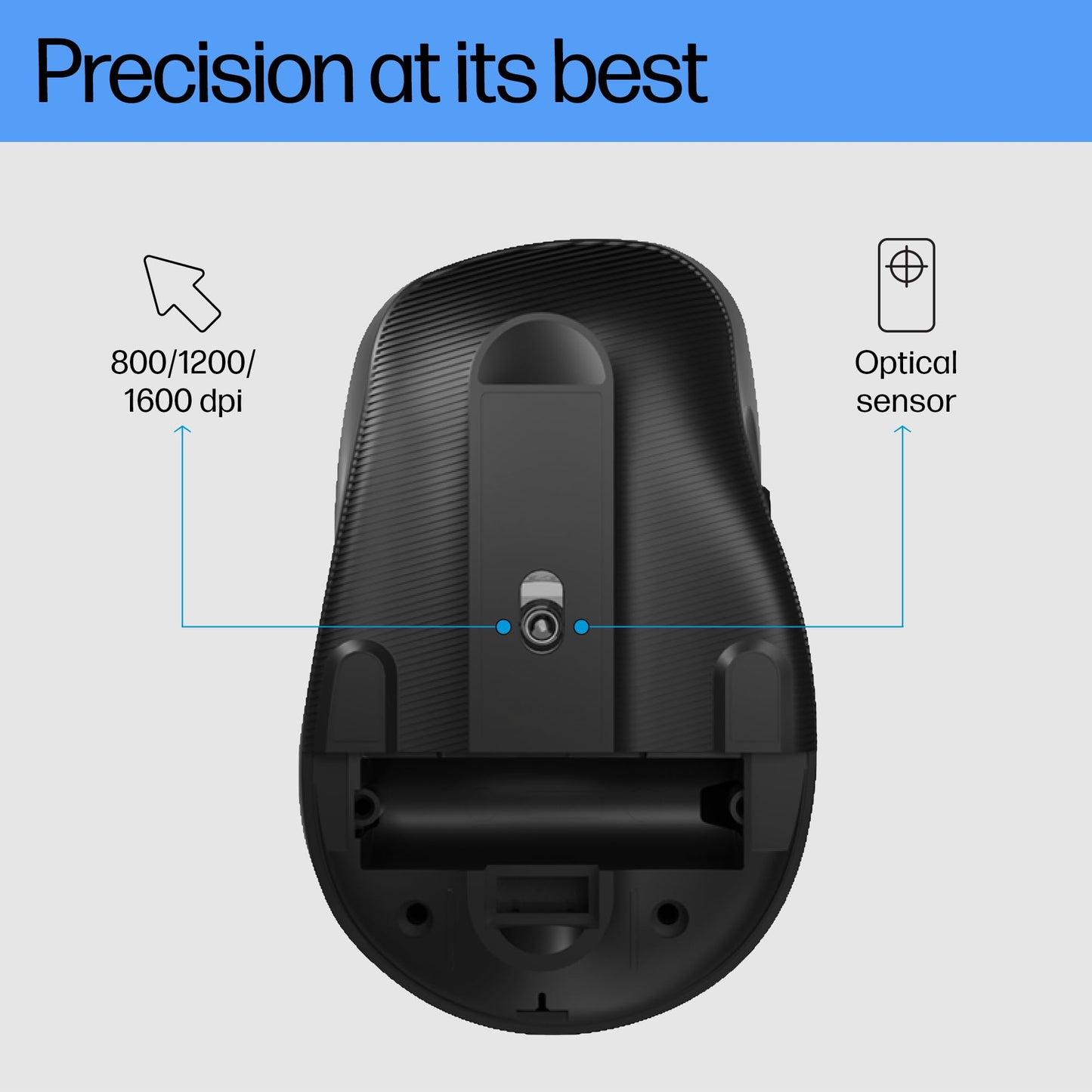 (OPEN BOX) HP M120 Wireless Mouse, USB-A Nano Dongle, 2.4 Ghz Wireless Connection, 6 Buttons, Up to 1600 Dpi, Optical Sensor, Ergonomic Design, 12-Month Battery Life, 3-Year Warranty, 60G±5%, Black, 7J4G4Aa