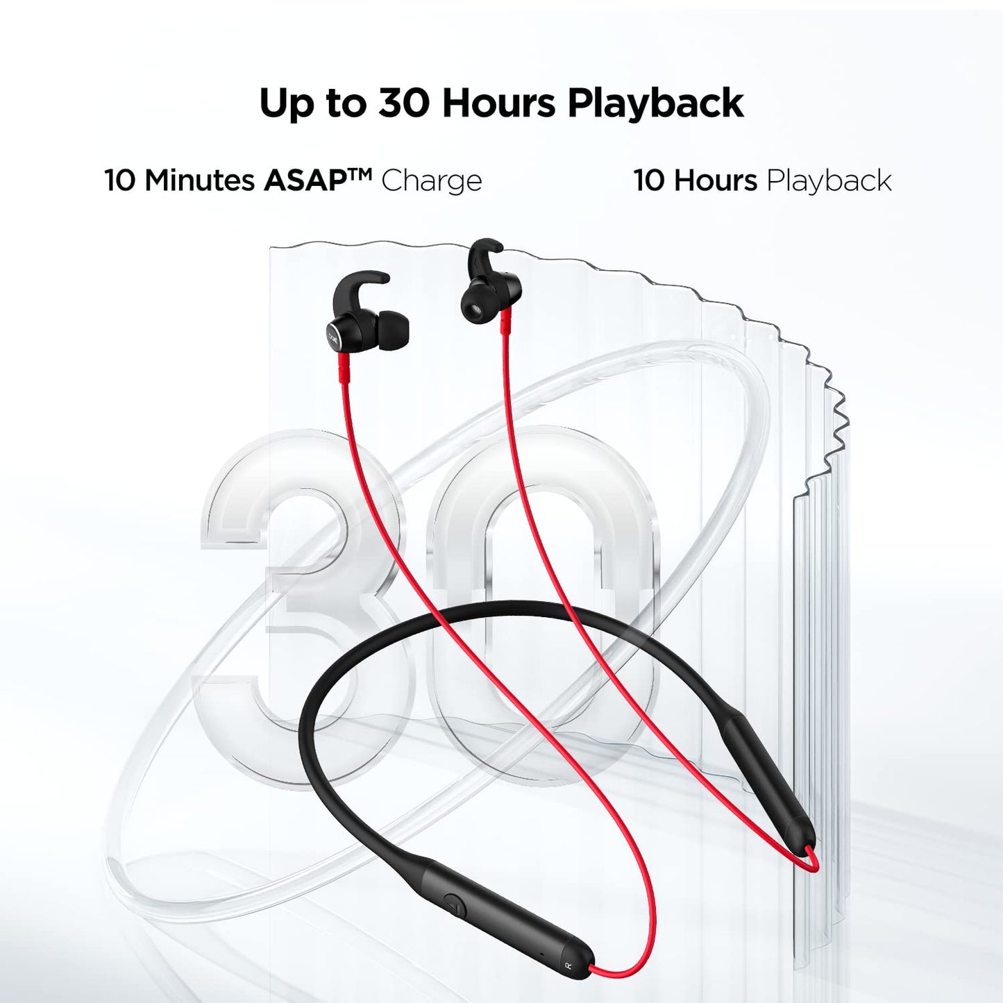 (Without Box)boAt Rockerz 330 in-Ear Bluetooth Neckband with Upto 30 Hours Playtime, ASAP Charge, Signature Sound, Dual Pairing & IPX5 with Mic (Active Black)