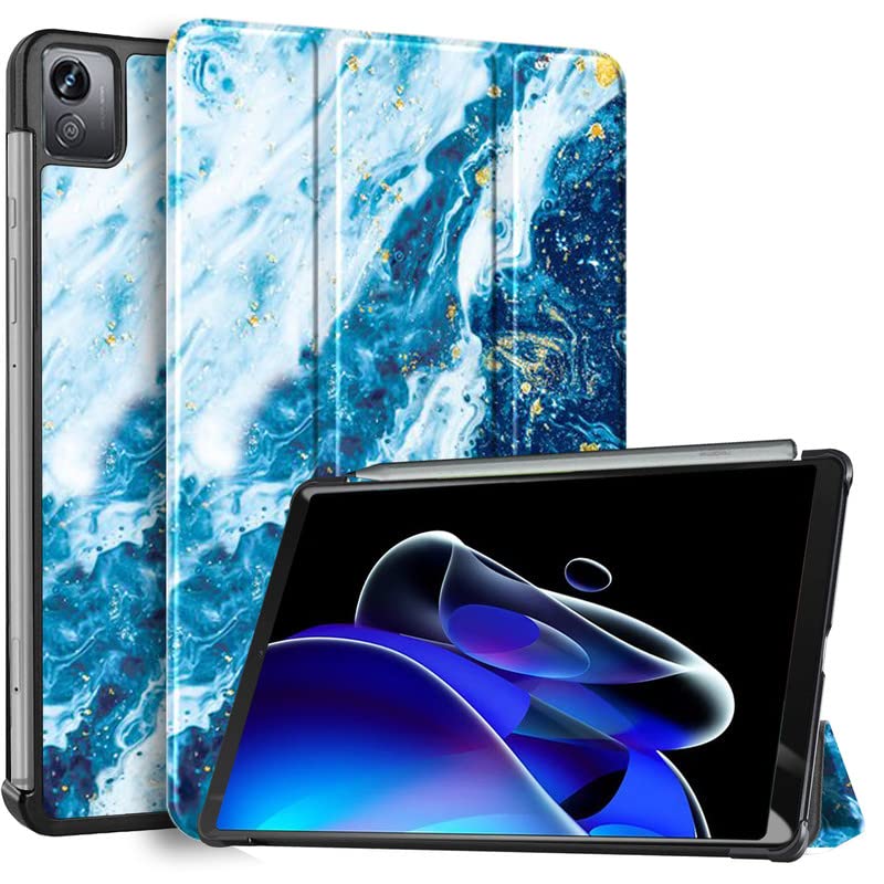 (OPEN BOX)Robustrion Trifold Flip Stand Case Cover for Realme Pad X 11 inch Tablet Cover - Black