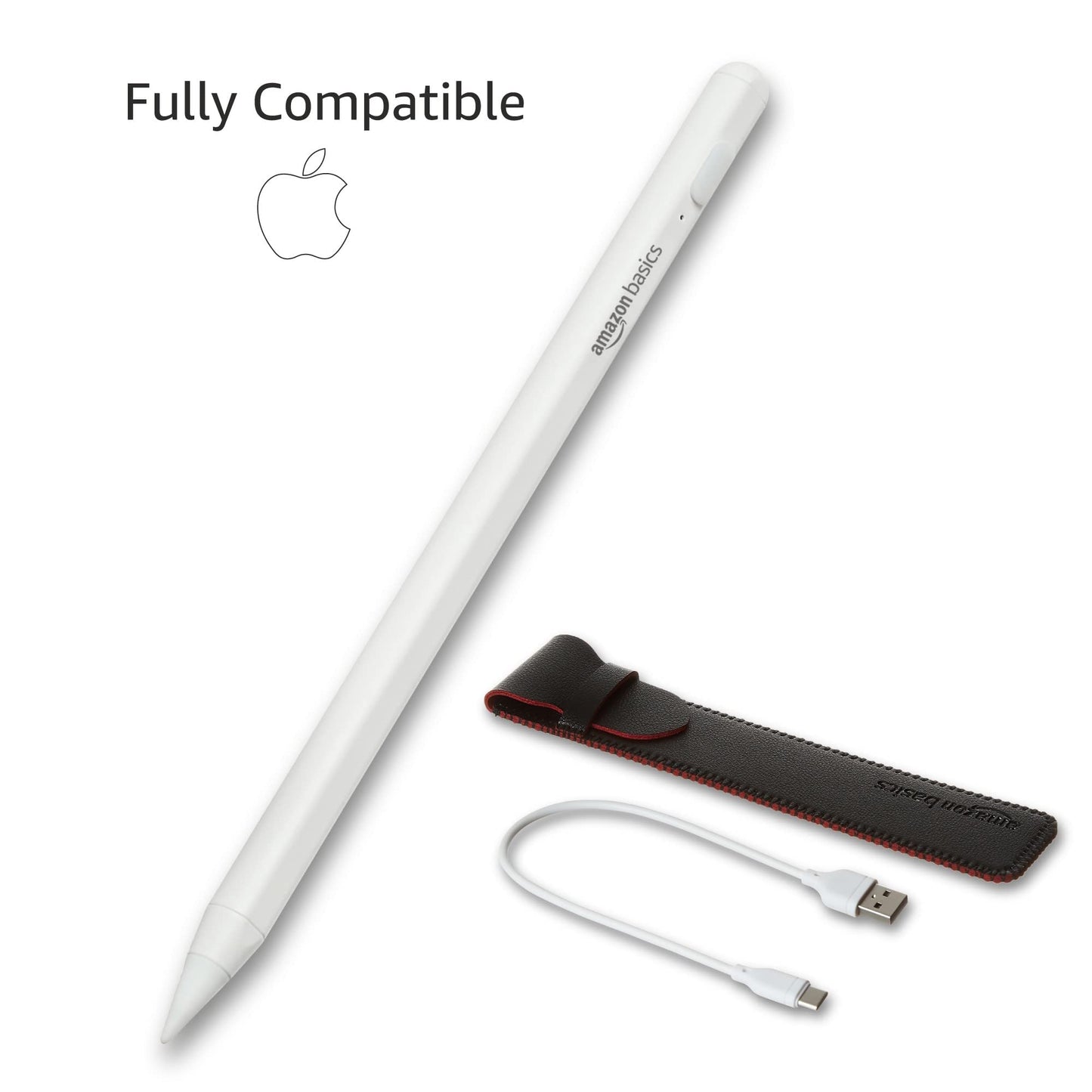 (Open Box) Amazon Basics 2nd Gen Stylus Pen ONLY for IPAD | Supports Palm Rejection, Tilt Sensor, Precise for Writing/Drawing| for iPad 6/7/8/9th Gen; iPad 10.2", Pro 11/12.9", Mini 5/6th, Air 3/4th Gen (White)