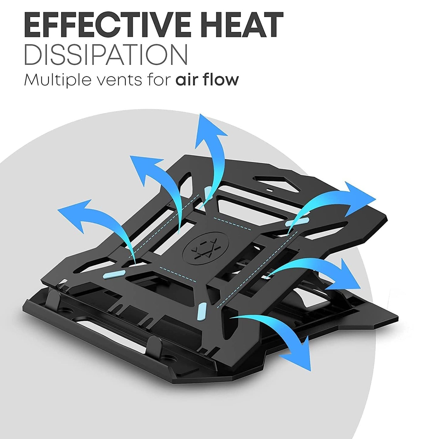 (Open Box) Dyazo Laptop Stand Riser | Ventilated | Portable | Foldable Compatible for MacBook Notebook 12 inches/30cm /13 inches /33cm/14.1 inches/35cm/15.6 inches/39.6cm Laptops