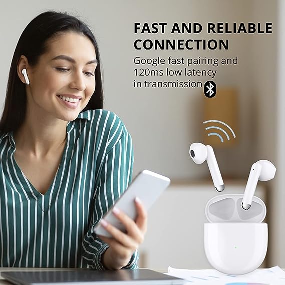 (Open Box) TCL S200 (TWS) Bluetooth Truly Wireless in Ear Earbuds with mic, Bluetooth 5.0, Clear Sound, Echo Noise Cancellation, 23Hrs Playtime, Waterproof, 12mm Drivers, Type C Charging Case - White