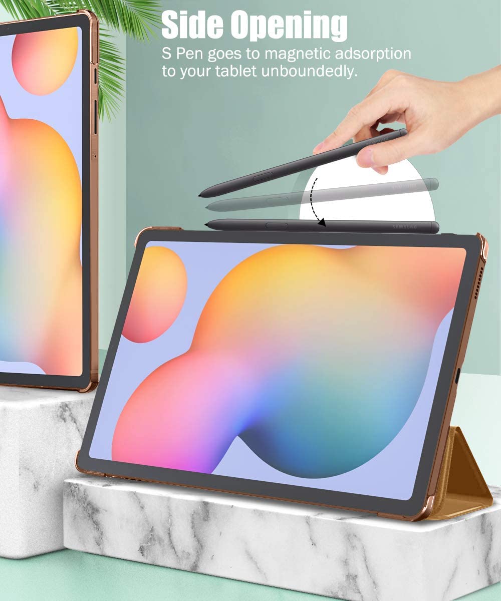 (Open Box)SwooK Case Compatible with Galaxy Tab S6 Lite 10.4 2020, Stand Cover with Translucent Frosted PC Back Shell Fit Samsung Galaxy Tab S6 Lite 10.4 2020 SM-P610/P615 (S6 lite 10.4 Inch, Aqua)
